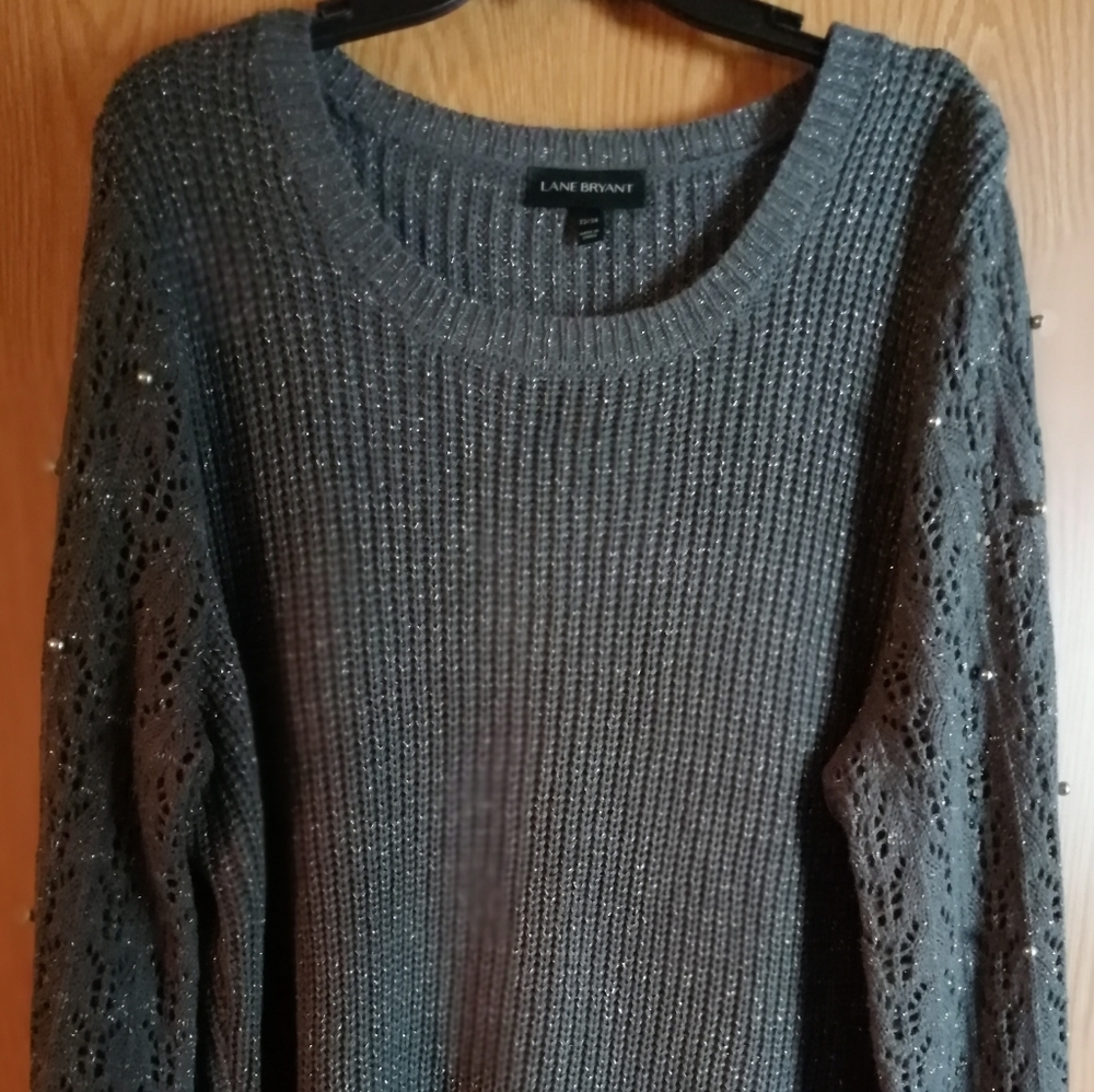 Gray Glitter Lane Bryant Sweater 22/24